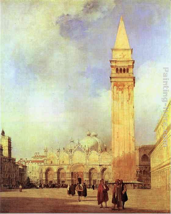 Piazza San Marco, Venice painting - Richard Parkes Bonington Piazza San Marco, Venice art painting